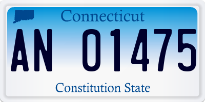 CT license plate AN01475