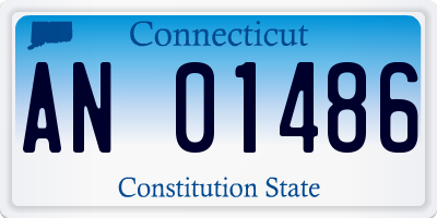 CT license plate AN01486