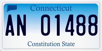 CT license plate AN01488