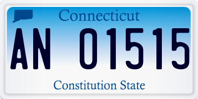 CT license plate AN01515