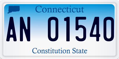 CT license plate AN01540