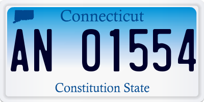 CT license plate AN01554