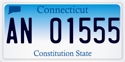 CT license plate AN01555