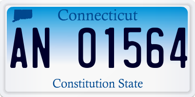 CT license plate AN01564
