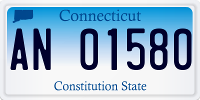 CT license plate AN01580