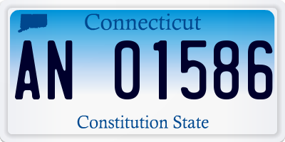 CT license plate AN01586