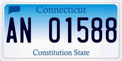 CT license plate AN01588