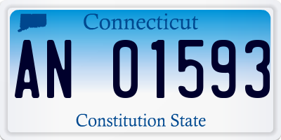 CT license plate AN01593
