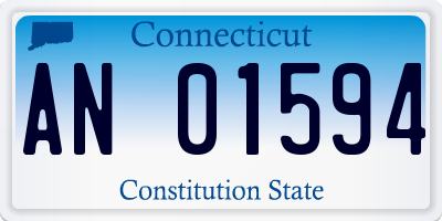 CT license plate AN01594