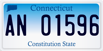 CT license plate AN01596