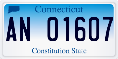 CT license plate AN01607