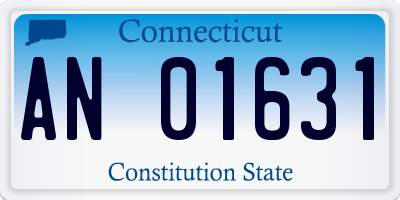 CT license plate AN01631