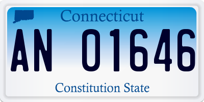 CT license plate AN01646