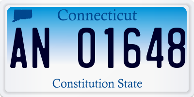 CT license plate AN01648