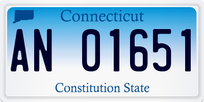 CT license plate AN01651