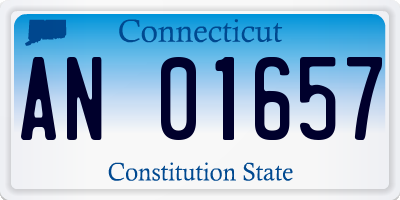 CT license plate AN01657