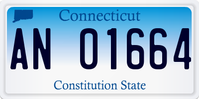 CT license plate AN01664