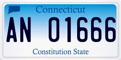CT license plate AN01666
