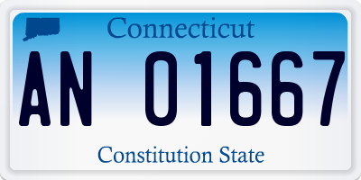 CT license plate AN01667