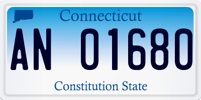 CT license plate AN01680