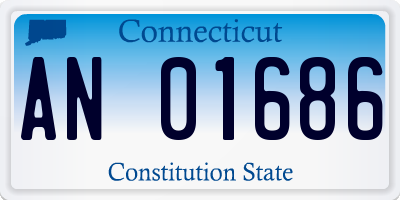 CT license plate AN01686