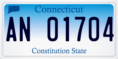 CT license plate AN01704