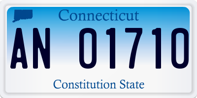 CT license plate AN01710