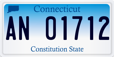 CT license plate AN01712