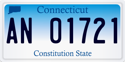 CT license plate AN01721