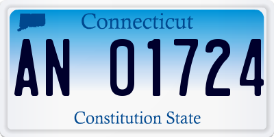 CT license plate AN01724
