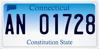 CT license plate AN01728