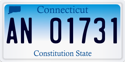 CT license plate AN01731