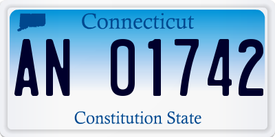 CT license plate AN01742