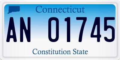 CT license plate AN01745