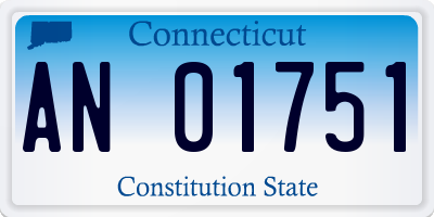 CT license plate AN01751