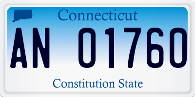 CT license plate AN01760
