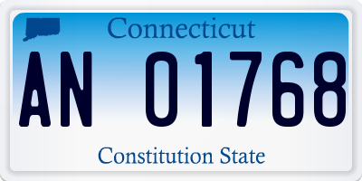 CT license plate AN01768