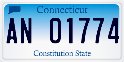 CT license plate AN01774