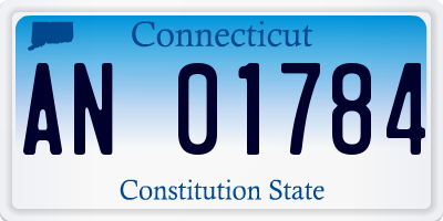CT license plate AN01784