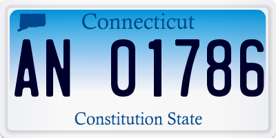 CT license plate AN01786