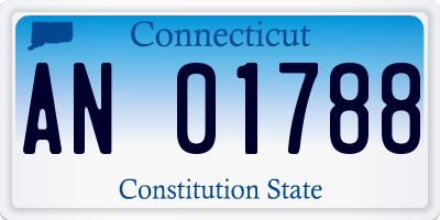 CT license plate AN01788
