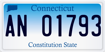 CT license plate AN01793