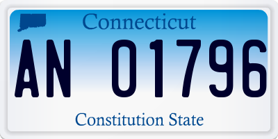 CT license plate AN01796