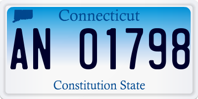 CT license plate AN01798