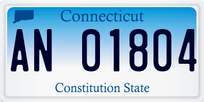 CT license plate AN01804