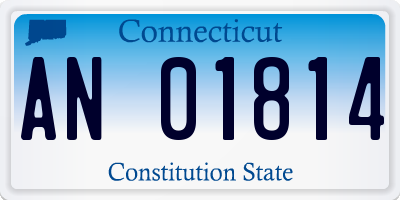 CT license plate AN01814