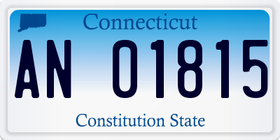 CT license plate AN01815