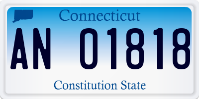 CT license plate AN01818