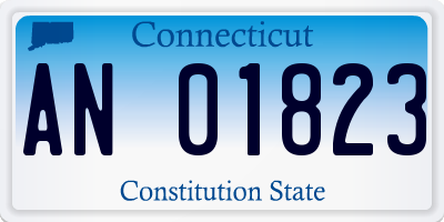 CT license plate AN01823