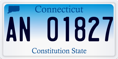 CT license plate AN01827